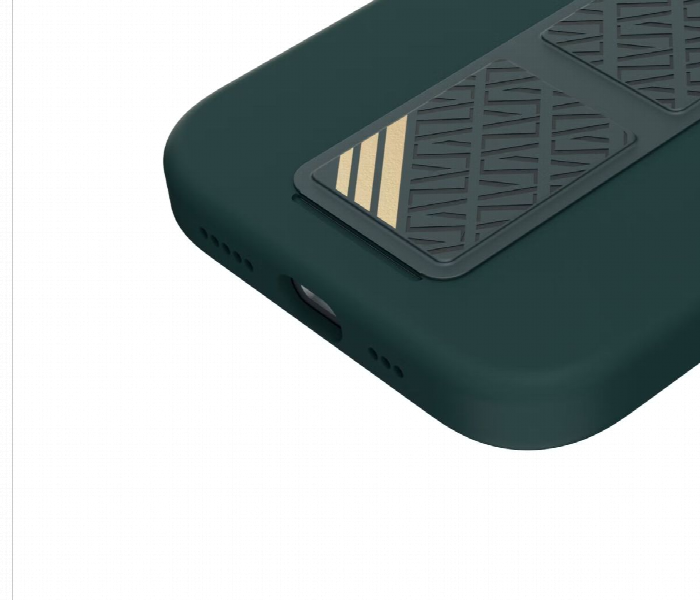 Levelo Morphix Silicone Case With Leather Grip For Iphone 15 Pro Green - Zoom Image 3