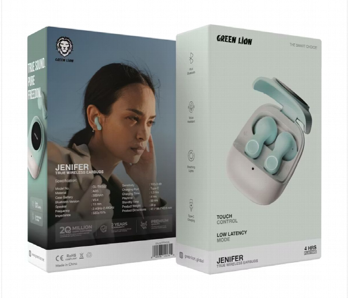 Green Lion Jenifer True Wireless Earbuds Tws  Sky Blue - Zoom Image 4