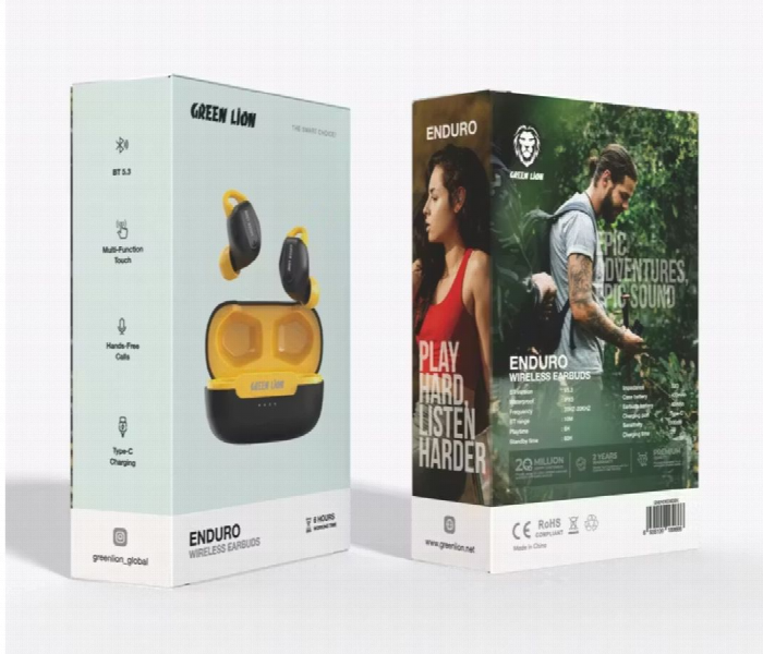 Green Lion Enduro Wireless Earbuds  Black - Zoom Image 3