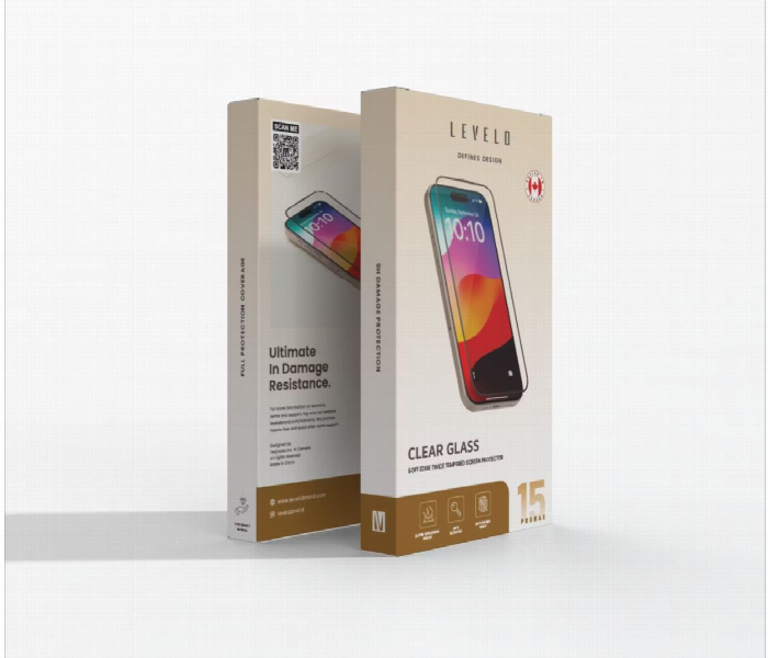 Levelo Full Screen Soft Edge Twice Tempered Glass For Iphone 15 Pro Max - Zoom Image 3