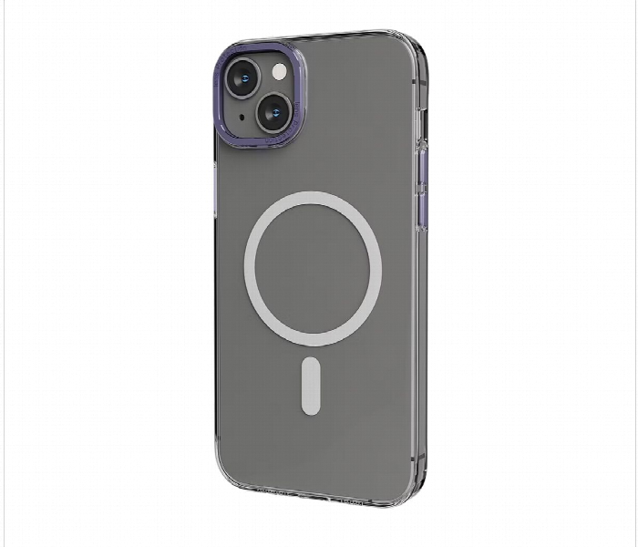 Levelo Magsafe Sensa Clear Back Case For Iphone 14 Plus Clear Purple - Zoom Image 1
