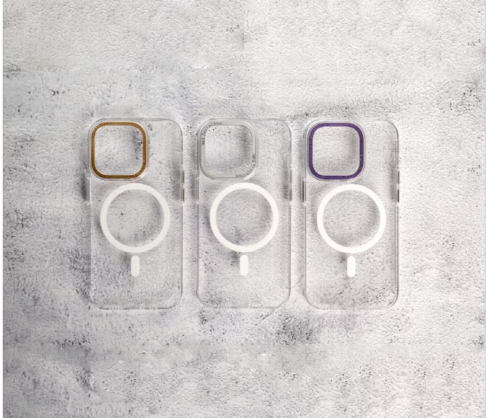 Levelo Magsafe Sensa Clear Back Case For Iphone 14 Plus Clear Purple - Zoom Image 3