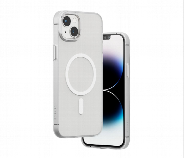 Levelo Magsafe Glory Back Case For Iphone 14 Plus Matte Clear Silver - Zoom Image 2