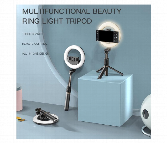 Yesido Selfie Stick With Wireless Ring Light Tripod . Sf12 - Zoom Image 4