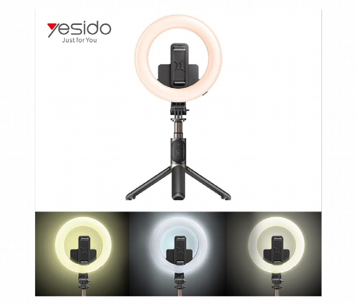 Yesido Selfie Stick With Wireless Ring Light Tripod . Sf12 - Zoom Image 1