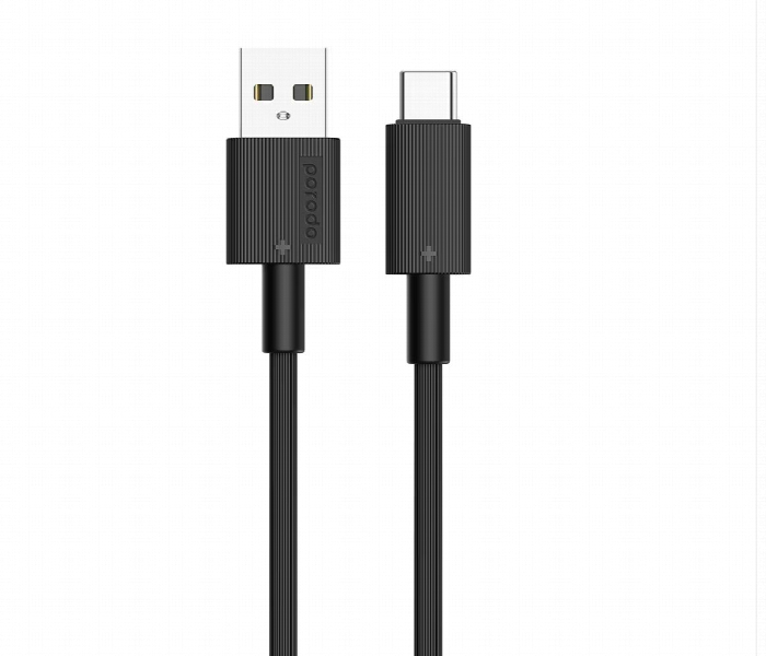 Porodo Usb A To Type C Durable Charging Cable Black - Zoom Image 1