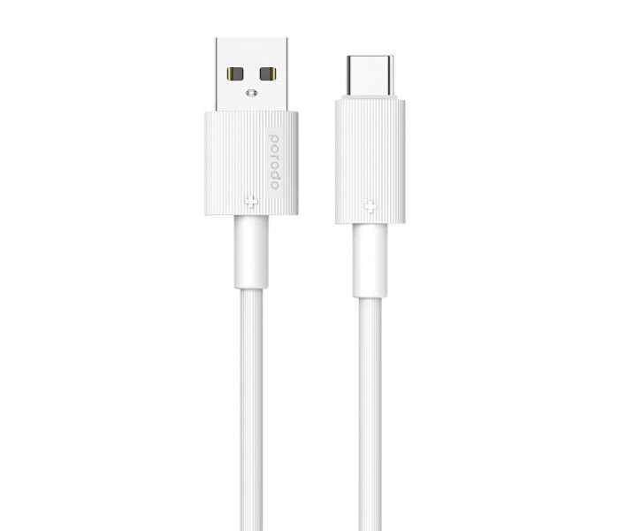 Porodo Usb A To Type C Durable Charging Cable  White - Zoom Image 1