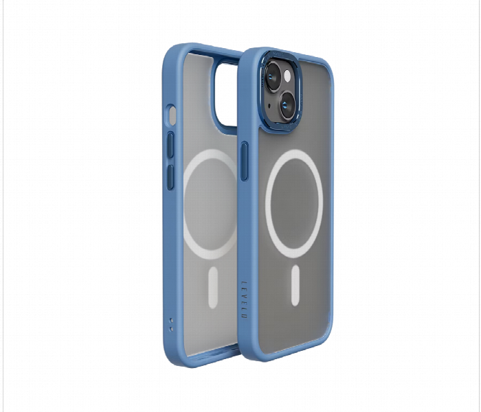 Levelo Magsafe Kayo Iphone 14 Matte Back Case Matte Clear Blue - Zoom Image 1