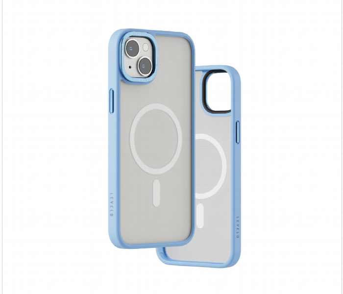 Levelo Magsafe Kayo Iphone 14 Matte Back Case Matte Clear Blue - Zoom Image 2
