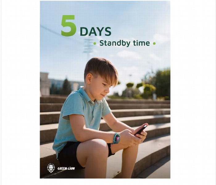 Green Lion 2G Kids Smart Watch Series 5  Blue - Zoom Image 3
