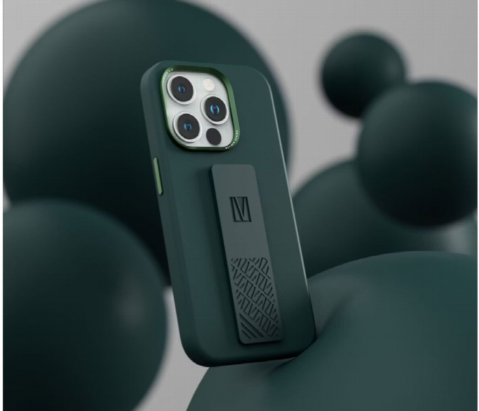 Levelo Morphix Silicone Case With Silicone Grip For Iphone 15 Pro Green - Zoom Image 5