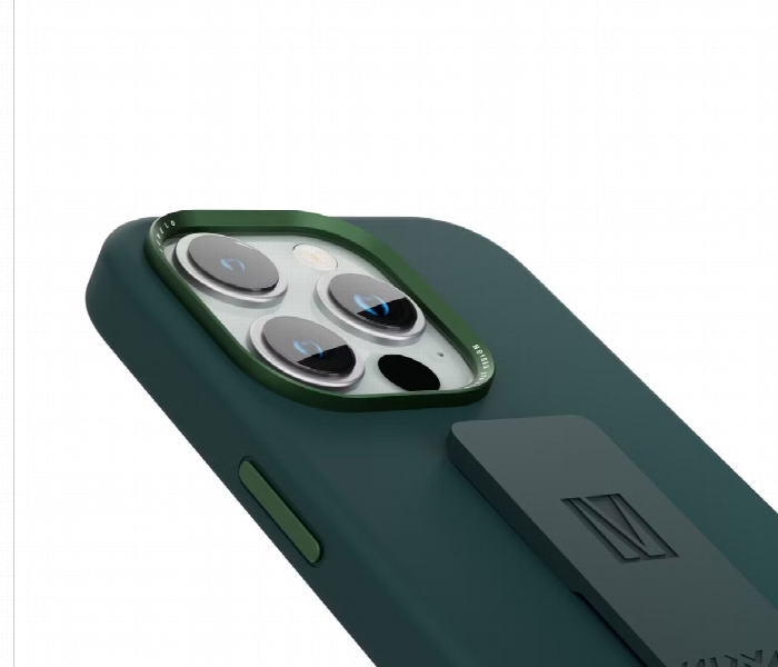Levelo Morphix Silicone Case With Silicone Grip For Iphone 15 Pro Green - Zoom Image 2