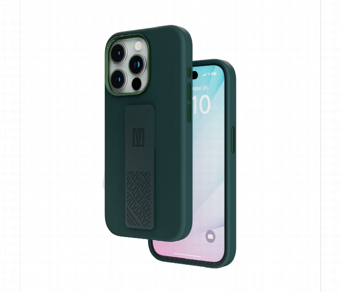 Levelo Morphix Silicone Case With Silicone Grip For Iphone 15 Pro Green - Zoom Image 1