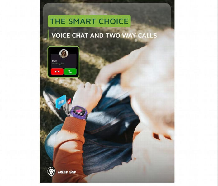 Green Lion 2G Kids Smart Watch Series 5  Purple - Zoom Image 3