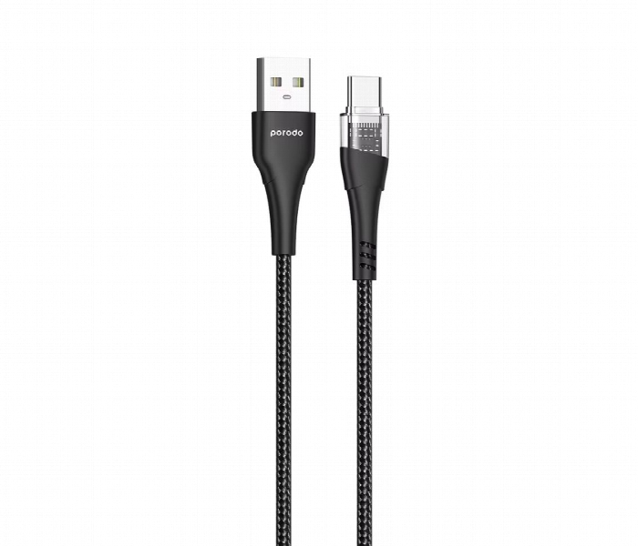 Porodo Dual Output Transparent Charger 2.4A Uk With Usb A To Usb C Cable - Zoom Image 2