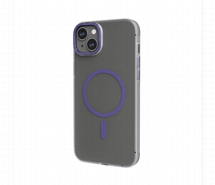 Levelo Magsafe Glory Back Case For Iphone 14 Plus Matte Clear Purple - Zoom Image 1