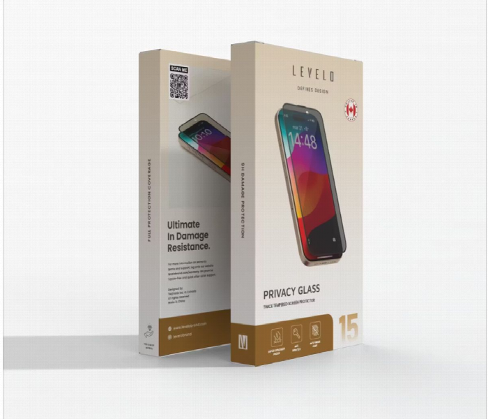 Levelo Full Screen Privacy Twice Tempered Glass For Iphone 15 - Zoom Image 3