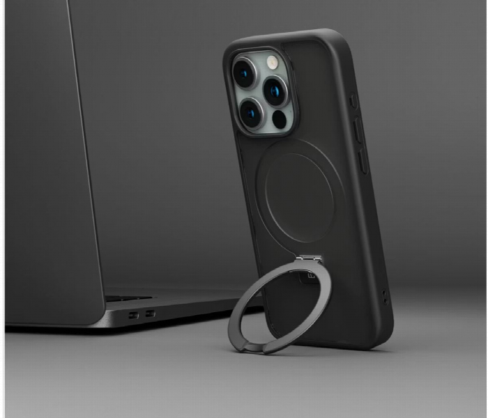 Levelo Verona Case For Iphone 15 Pro Max Matte Black - Zoom Image 4