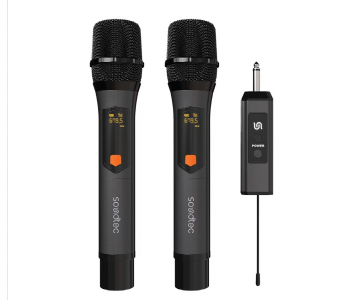 Porodo Soundtec Duo Mic Aluminum Rechargeable Microphone - Zoom Image 1