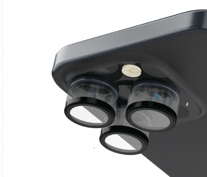 Levelo Lucent Trio 9H Hardness Camera Lens Protector For Iphone 15 Pro Or 15 Pro Max Black - Zoom Image 3