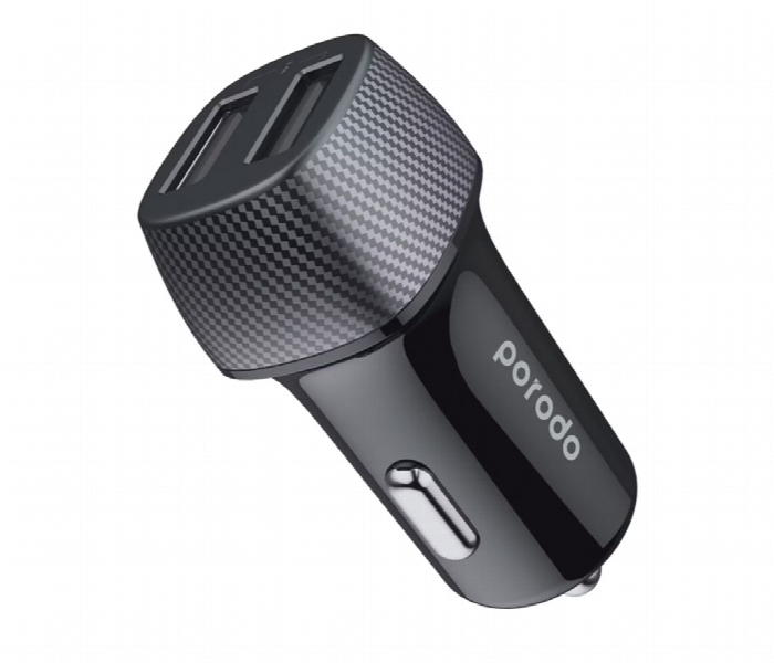 Porodo Dual Port Car Charger 3.4A With Lightning Cable - Zoom Image 2