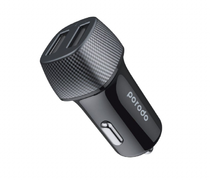 Porodo Dual Port Car Charger 3.4A With Type C Cable - Zoom Image 2
