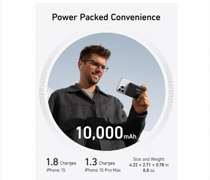 Anker Maggo Power Bank 10000Mah  15W Ultra Fast Magnetic Charging - Zoom Image 3