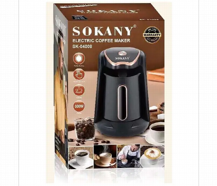 Sokany Electric Turkish Coffee Maker Cordless Portable Pot 250Ml For Home Office Cafe And Travel - Zoom Image 2