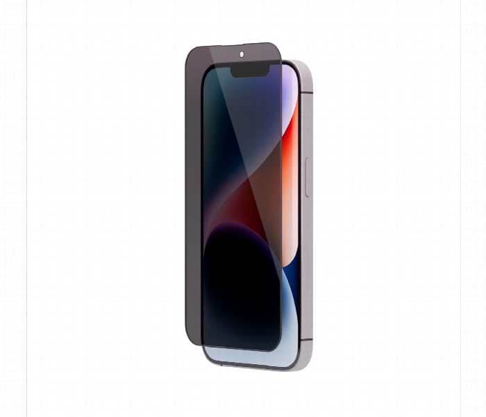 Levelo Privacy Black Edition Silicone Edge Tempered Screen Protector For Iphone 14 Or 13 Pro Or 13 6.1 Inch - Zoom Image 1