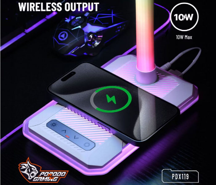 Porodo Gaming E Sports Desk Lamp With Charging Base - Zoom Image 4