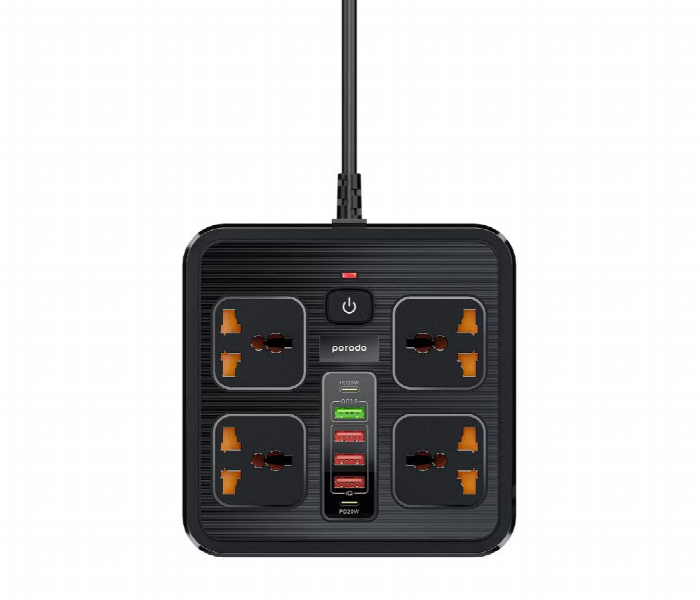 Porodo Multi Port Universal Ac Sockets 3M - Zoom Image 1