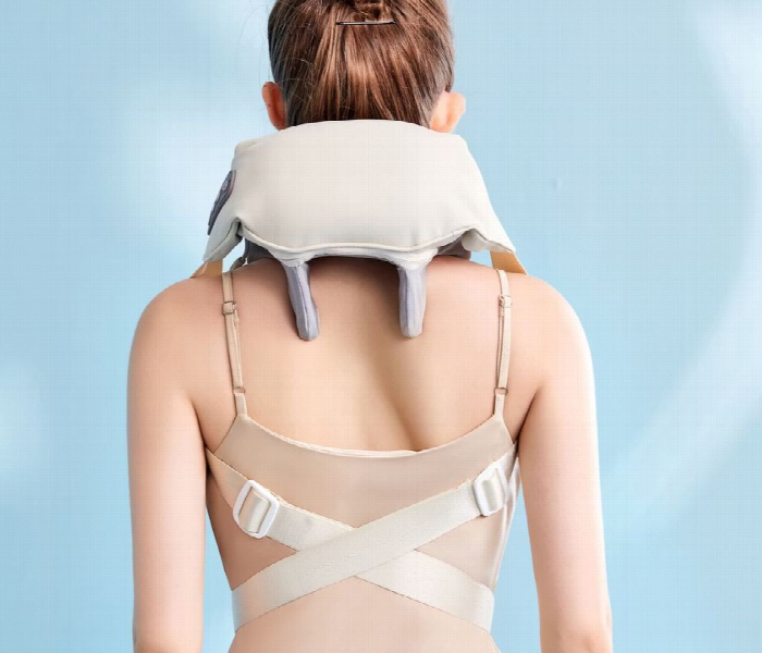 Porodo Relaxer And Posture Trainer Neck Massager  White - Zoom Image 4