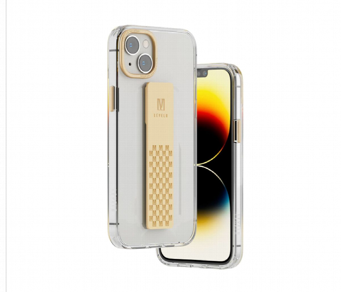 Levelo Graphia Iphone 14 Imd Clear Case Champagne Gold - Zoom Image 2