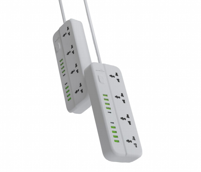Porodo Blue 4 Universal Sockets Power Strip - Zoom Image 2