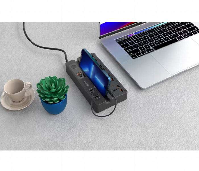 Porodo Multiport Socket 3M Black - Zoom Image 3
