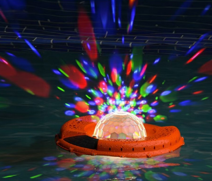 Porodo Soundtec Disco Led Light Floating Waterproof Speaker Orange - Zoom Image 3