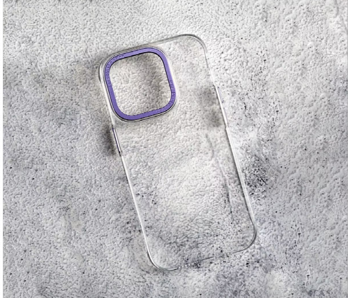 Levelo Sensa Clear Back Case For Iphone 14 Pro Clear Or Purple - Zoom Image 3