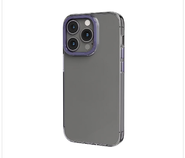 Levelo Sensa Clear Back Case For Iphone 14 Pro Clear Or Purple - Zoom Image 1