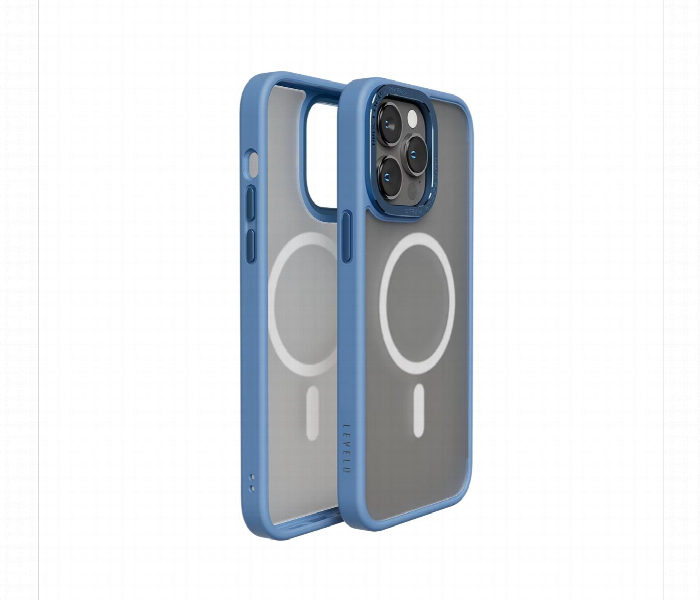 Levelo Magsafe Kayo Iphone 14 Pro Max Matte Back Case Matte Clear Or Blue - Zoom Image 1