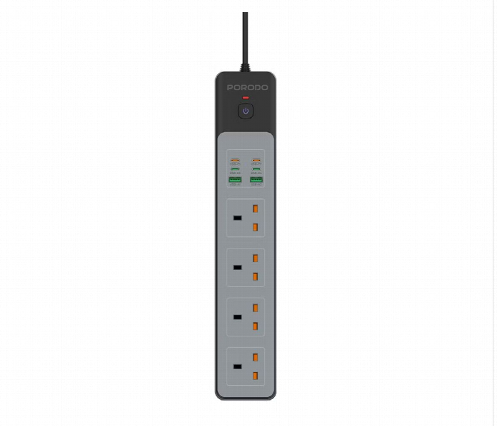 Porodo 4 Ac Power Socket Black - Zoom Image 1