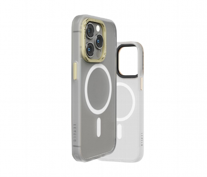 Levelo Magsafe Kayo Iphone 14 Pro Matte Back Case Matte Clear Or Champagne - Zoom Image 2