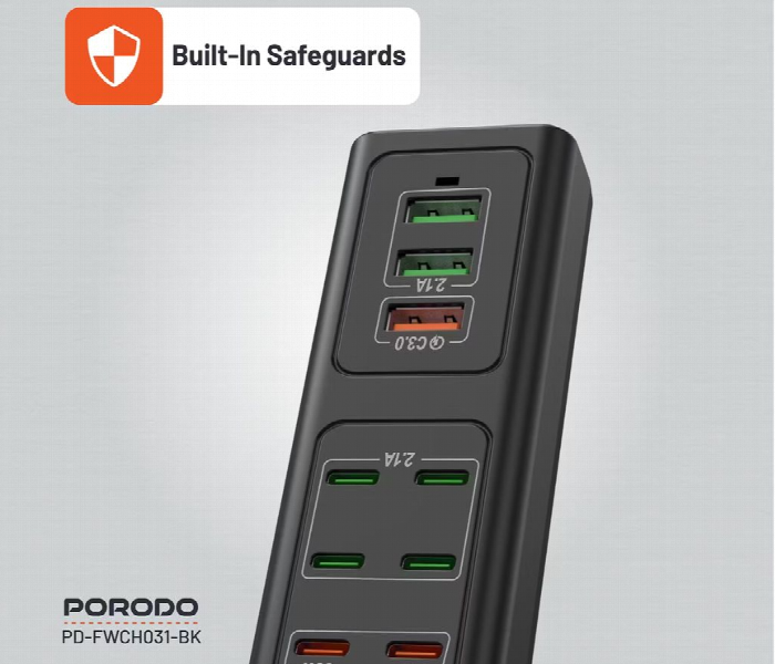 Porodo 85W Multi Port Usb Charging Hub - Zoom Image 4