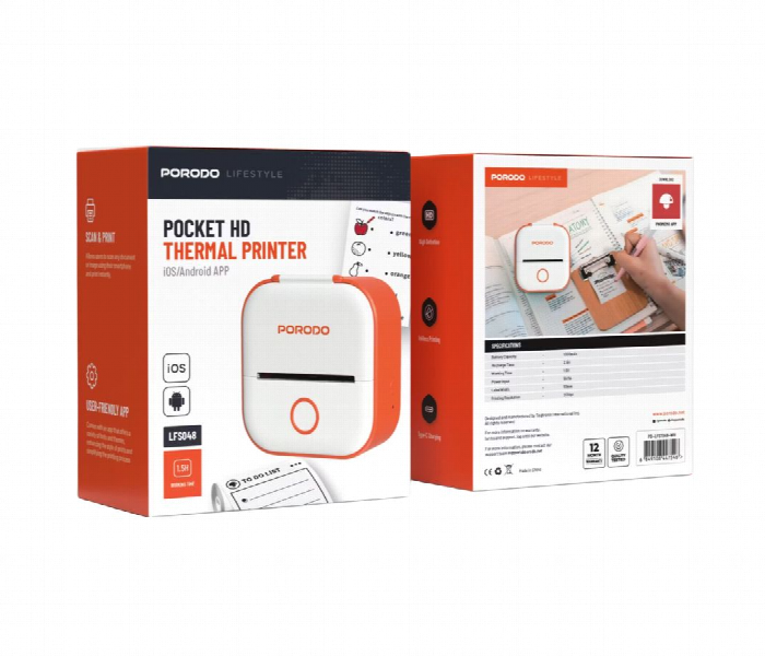 Porodo Lifestyle Pocket Hd Thermal Printer - Zoom Image 6