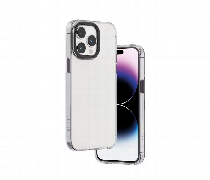 Levelo Sensa Clear Back Case For Iphone 14 Pro Max Clear Or Gray - Zoom Image 2