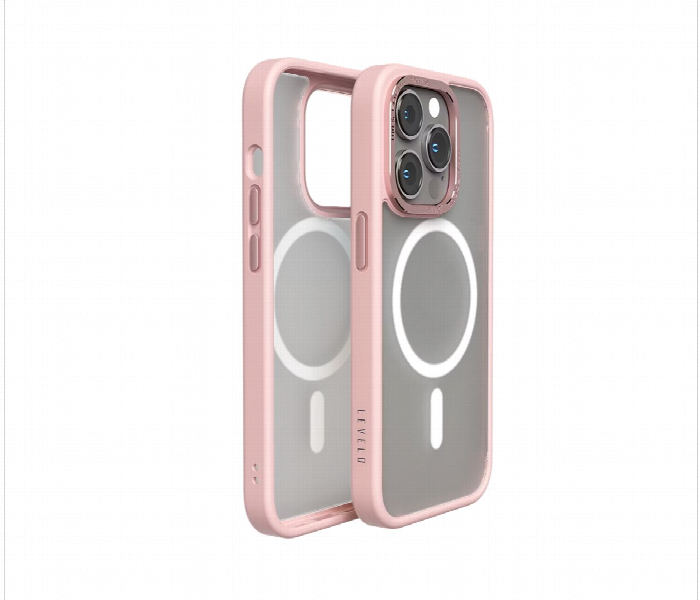Levelo Magsafe Kayo Iphone 14 Pro Matte Back Case Matte Clear Or Pink - Zoom Image 1