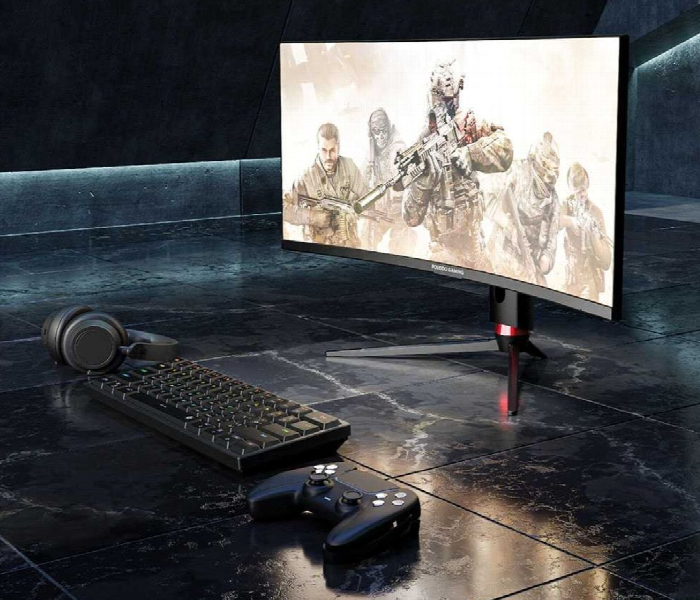 Porodo 34 Inch Ultra Wide Curved Gaming Monitor Black - Zoom Image 3