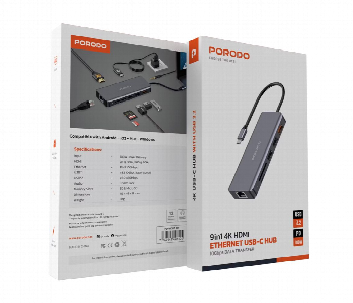 Porodo 9 In1 100W Usb C Pd Hub - Zoom Image 4