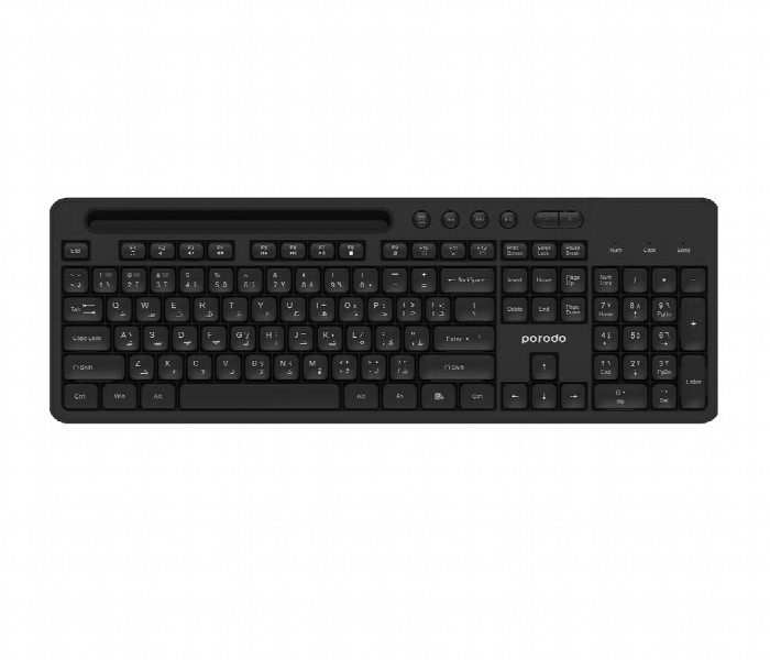 Porodo Wireless 2.4G Bt Keyboard With Pen Phone Tray And Mouse Black - Zoom Image 2
