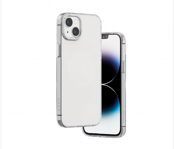 Levelo Sensa Clear Back Case For Iphone 14 Plus Clear Or Silver - Zoom Image 2