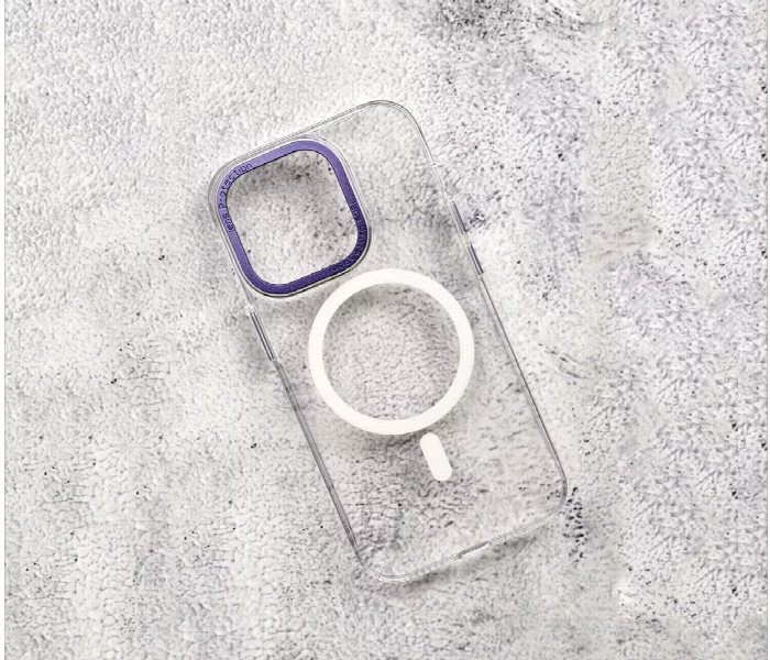 Levelo Magsafe Sensa Clear Back Case For Iphone 14 Clear Or Purple - Zoom Image 2